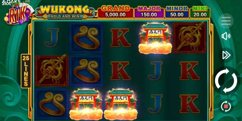 Game Slot Wukong RIKVIP: Nhập Vai Ngộ Không, Săn Thưởng Lớn 2 Các tính năng cược trong game slot rất dễ chơi.